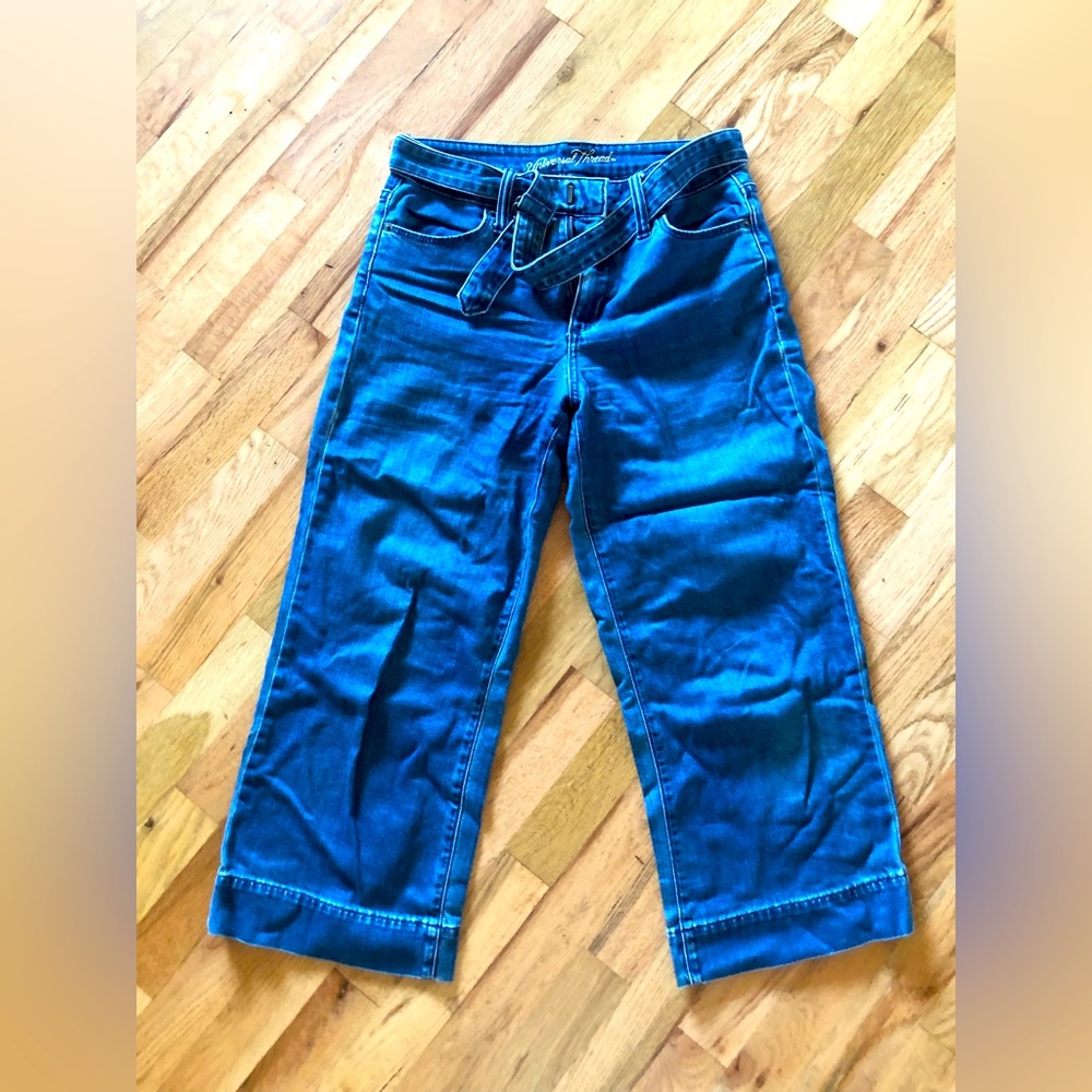 High rise leg crop pants